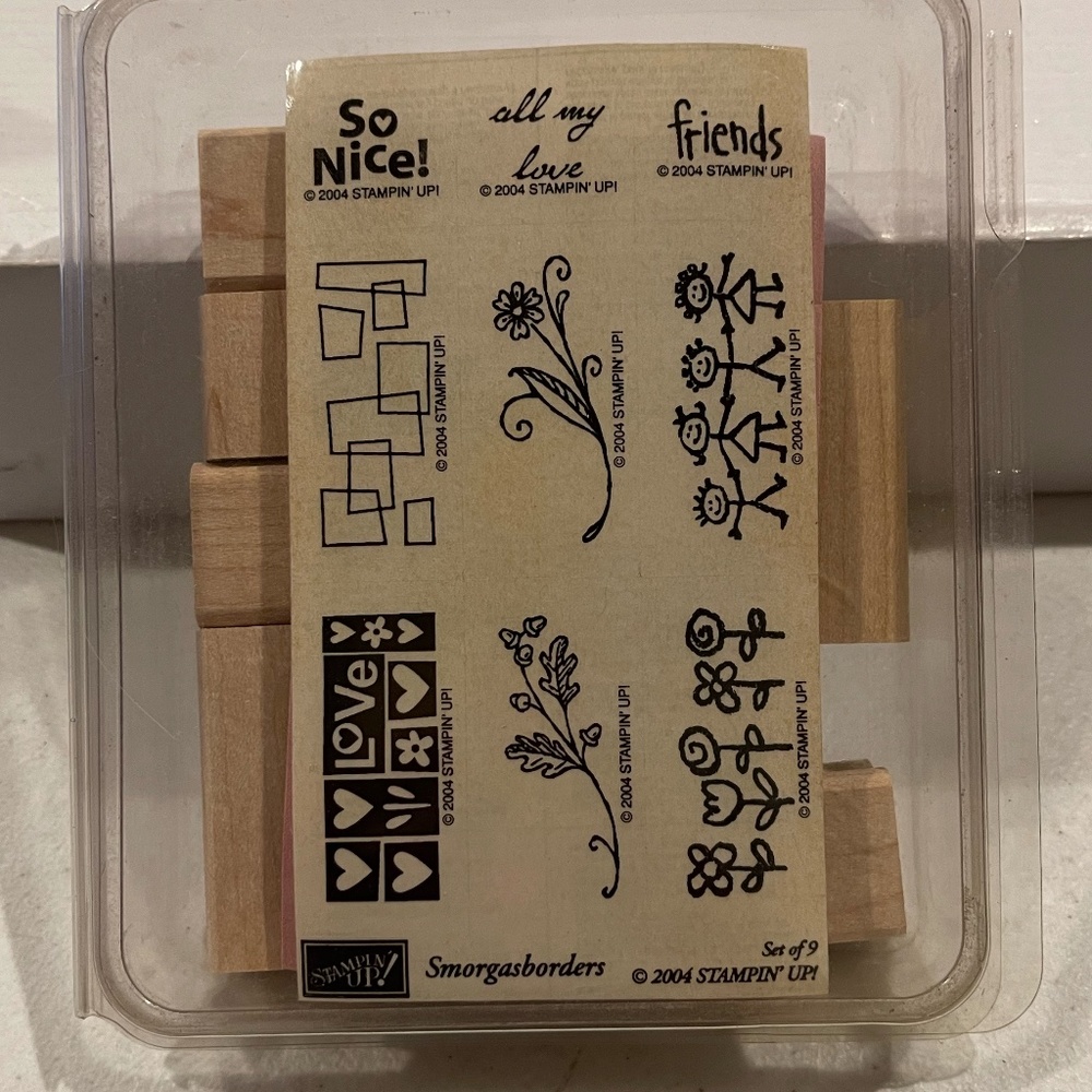 NEW Retired Stampin’ Up! Smorgasborders unmounted
